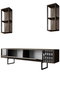 Hanah Home Mueble para Televisor Chrome Line - Nogal, Negro